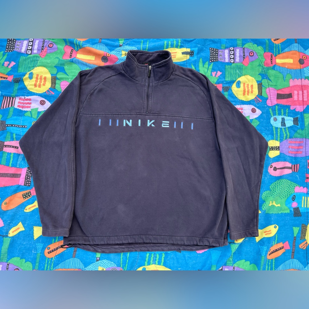 Y2K men’s grey XL Nike quarter zip pullover